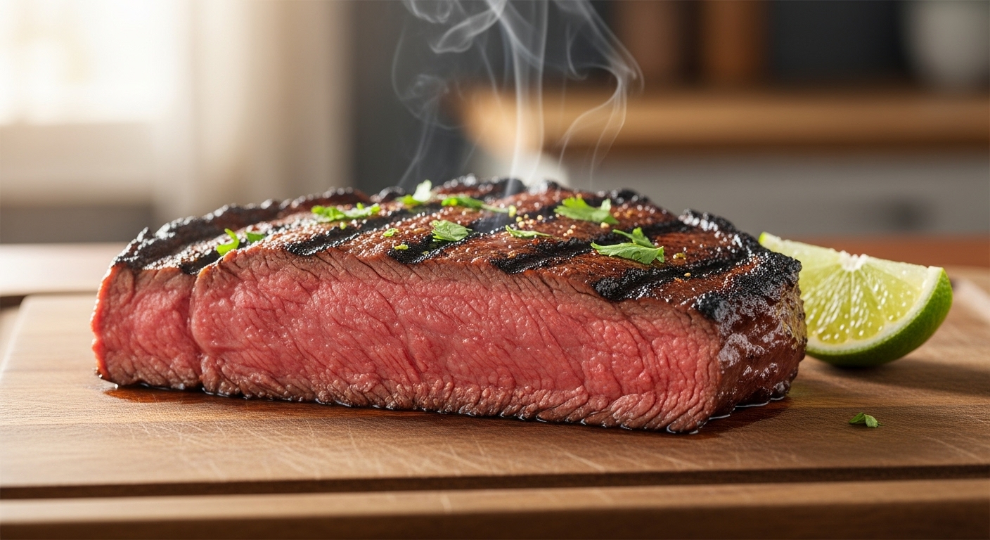 O corte vencedor, proveniente de animais alimentados a grão, impressionou o júri internacional composto por chefs, sommeliers de carne e consumidores especializados