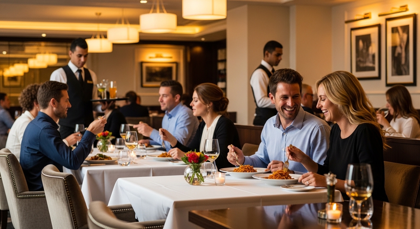 As mesas comunitárias são grandes mesas comuns em restaurantes, em que qualquer cliente pode se sentar, independentemente de estar acompanhado