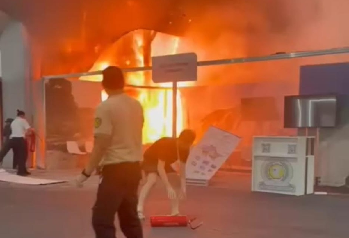 Incêndio atingiu o Pavilhão dos Países, na Blue Zone