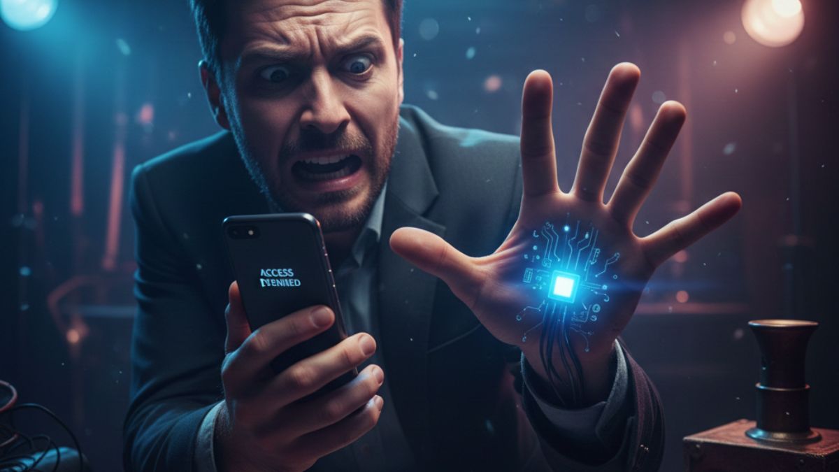 O mágico implantou um chip para criar efeitos especiais em suas apresentações, mas perdeu o acesso