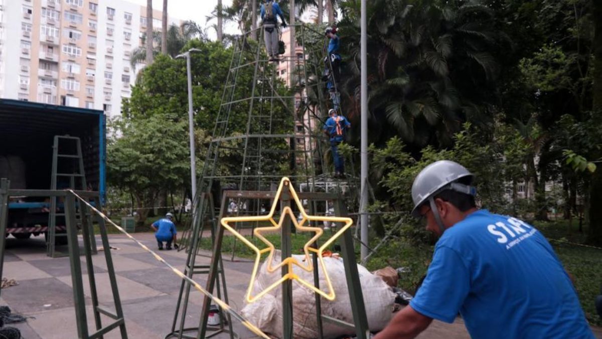 Santos investe R$ 8,1 mi em decoração natalina com 2,2 milhões de LEDs