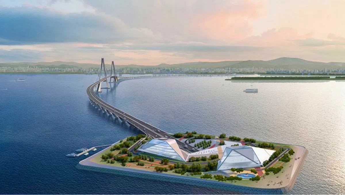 Projeto inclui duas ilhas artificiais, duas pontes e um túnel submerso sob o estuário do Rio das Pérolas