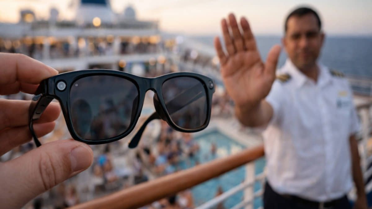 Óculos inteligentes estão proibidos em áreas comuns do navio