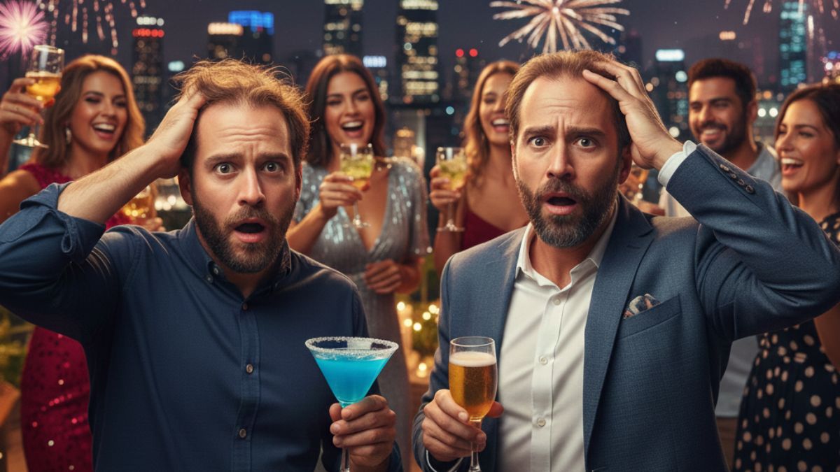 O consumo exagerado de álcool no Réveillon faz os cabelos caírem