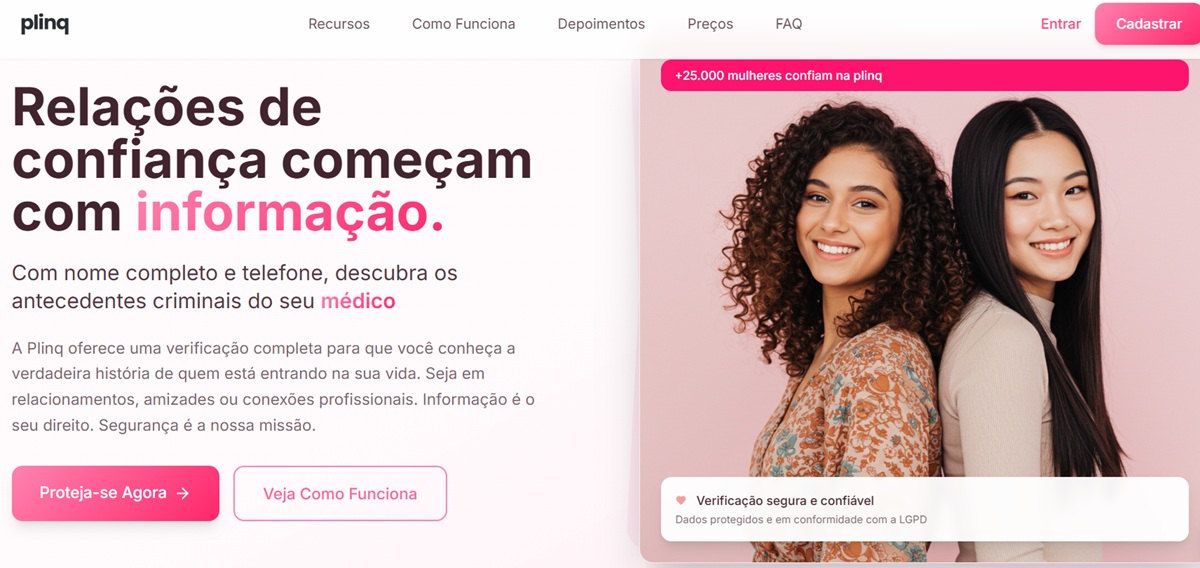 Lançada em maio, a Plinq já superou 15 mil usuárias ativas e cobra R$ 97 por ano para consultas ilimitadas