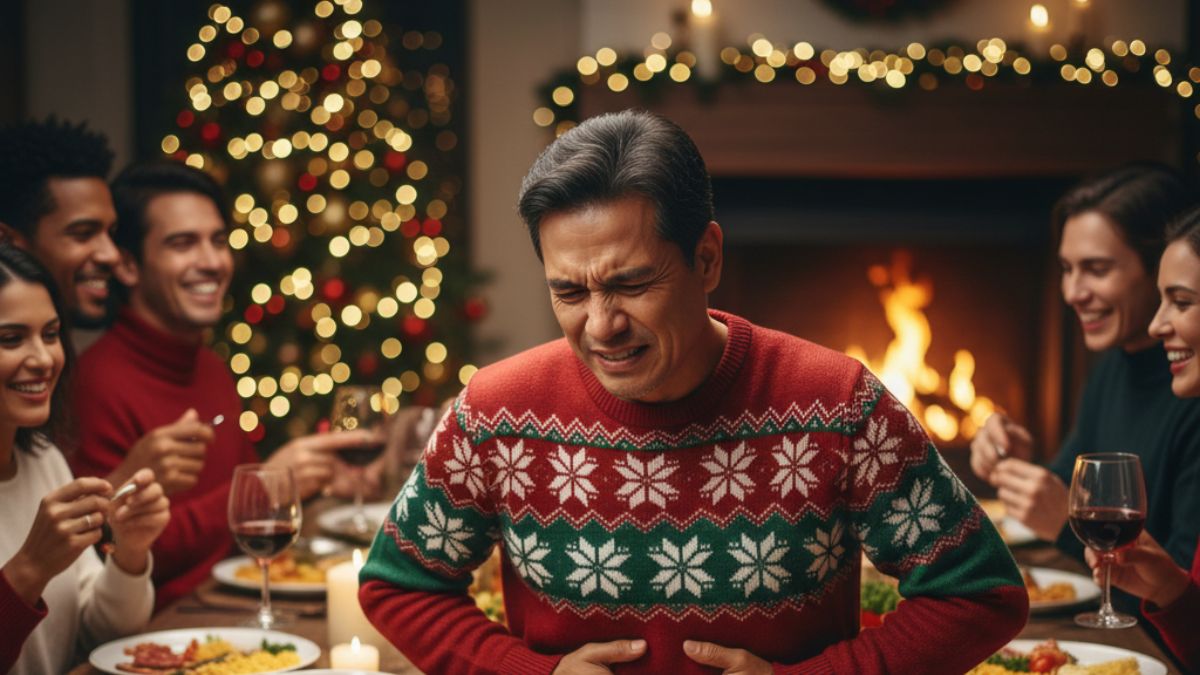 O culpado pelo mal-estar após a ceia de Natal é a 'superlotação' do sistema digestivo