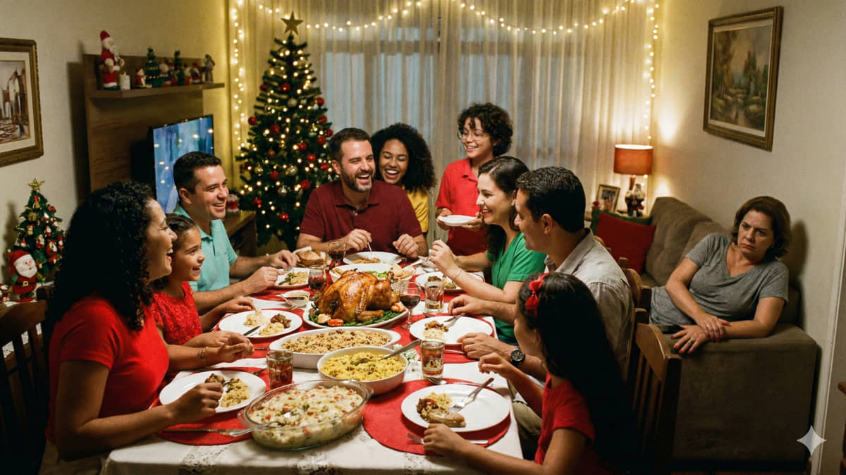 Essa dinâmica revela padrões de energia que tornam os encontros natalinos únicos