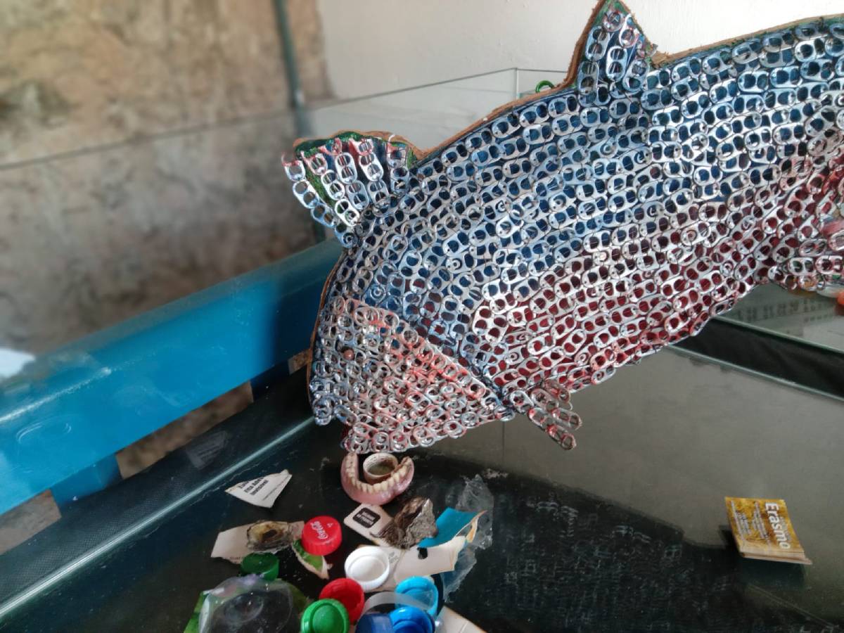 Diversas peças de decoração, pneus e objetos retirados dos rios estão no Museu Conceição de Itanhaém