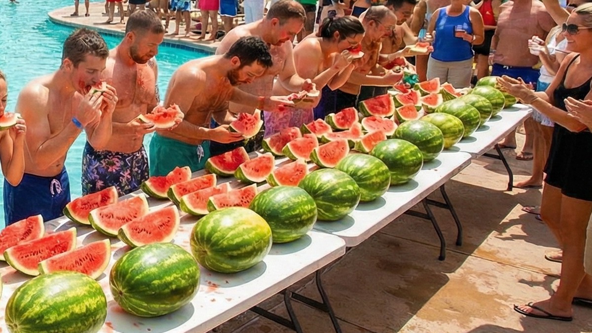 Resort promovia uma competição para comer melancia mais rápido / Foto ilustrativa