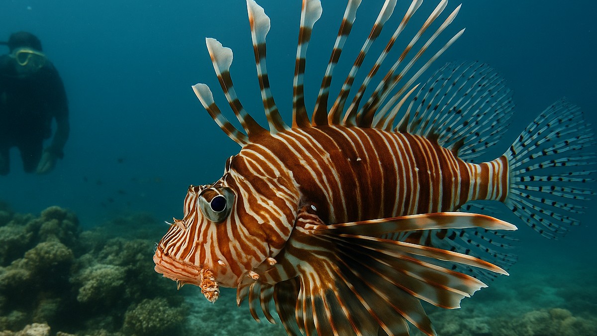 O peixe-leão é um invasor e está colocando o litoral brasileiro em perigo