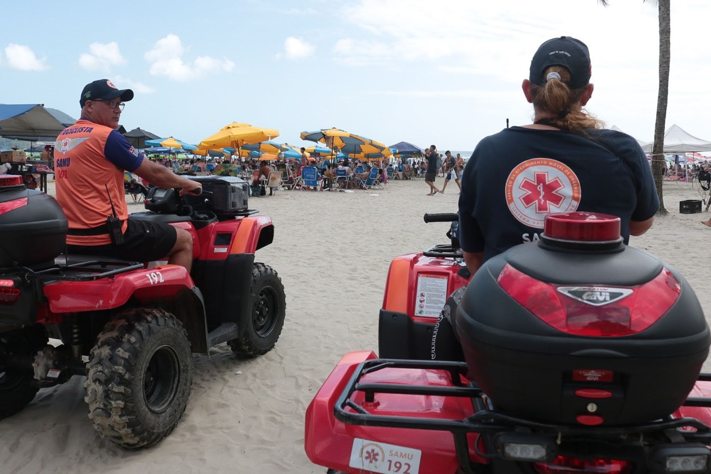 O Samu terá operação para reforçar a segurança de quem frequenta as praias de Santos