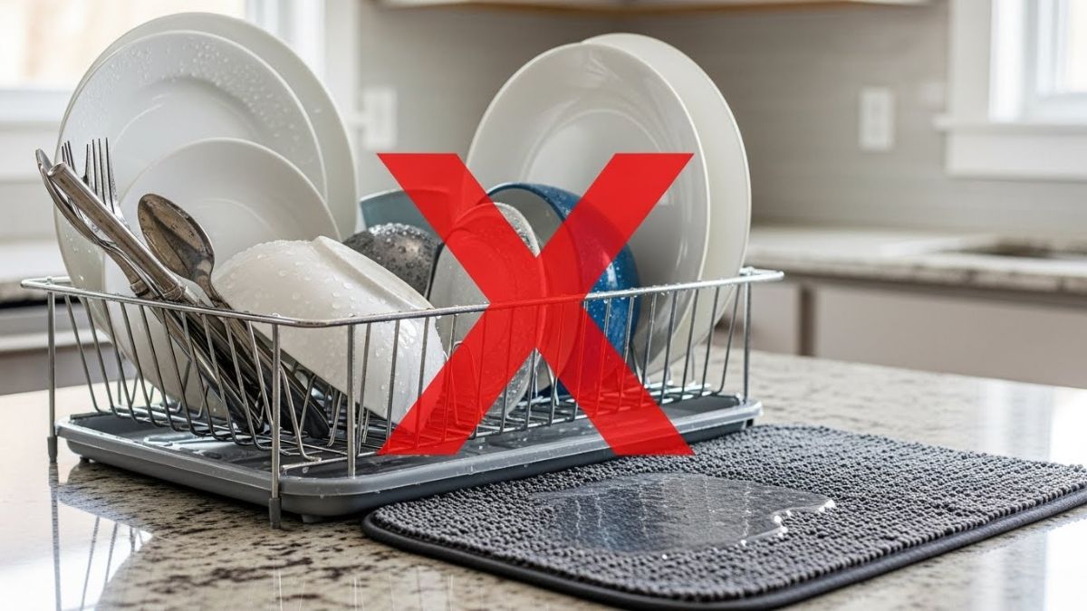 Os escorredores externos estão sendo substituídos por sistemas de secagem ocultos dentro de gavetas ou armários