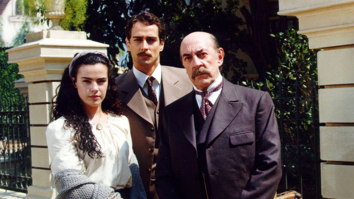 Giuliana (Ana Paula Arósio), Francesco (Raul Cortez) e Marco Antônio (Marcello Antony)