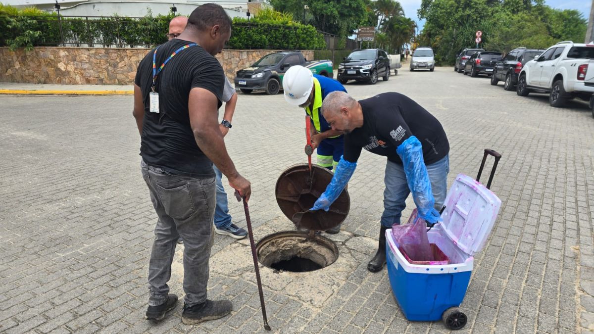 No decorrer do dia, foram executados diversos testes preventivos utilizando a técnica de corantes ecológicos