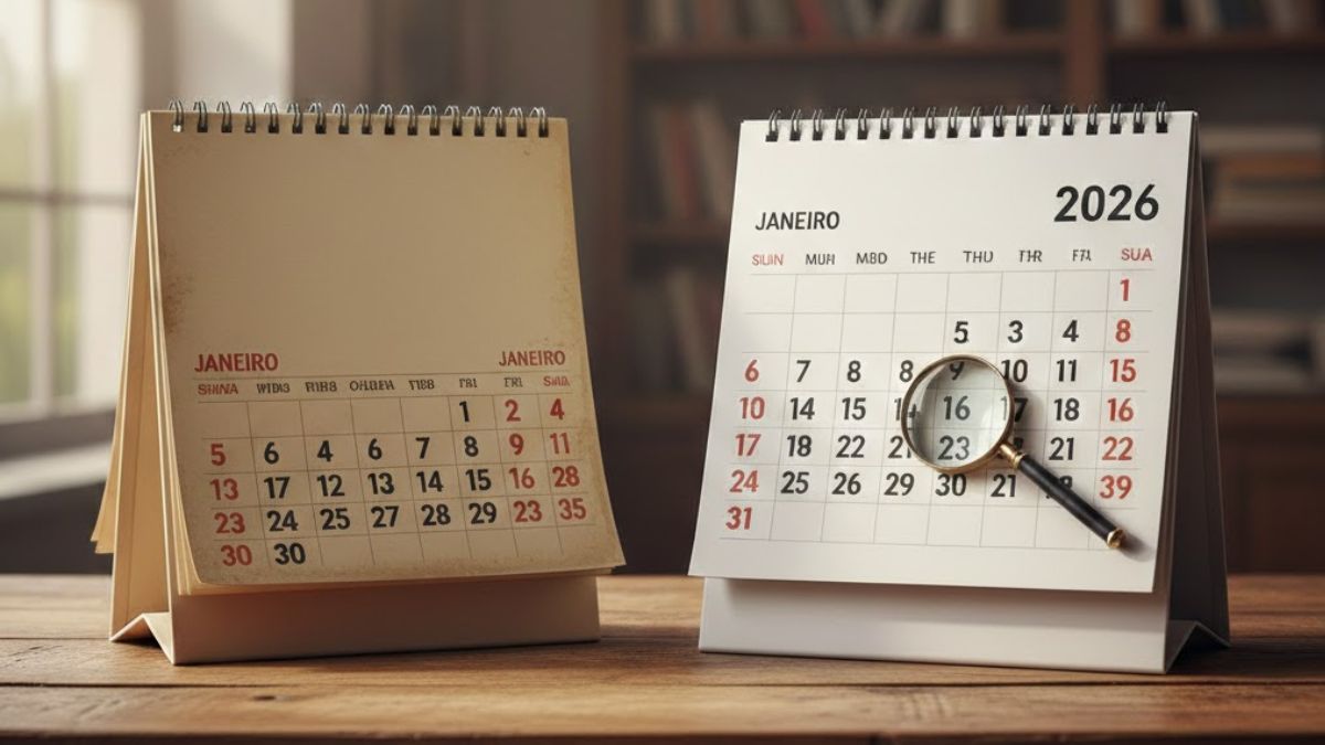 O calendário de 2026 consegue ser exatamente igual a outro de décadas atrás