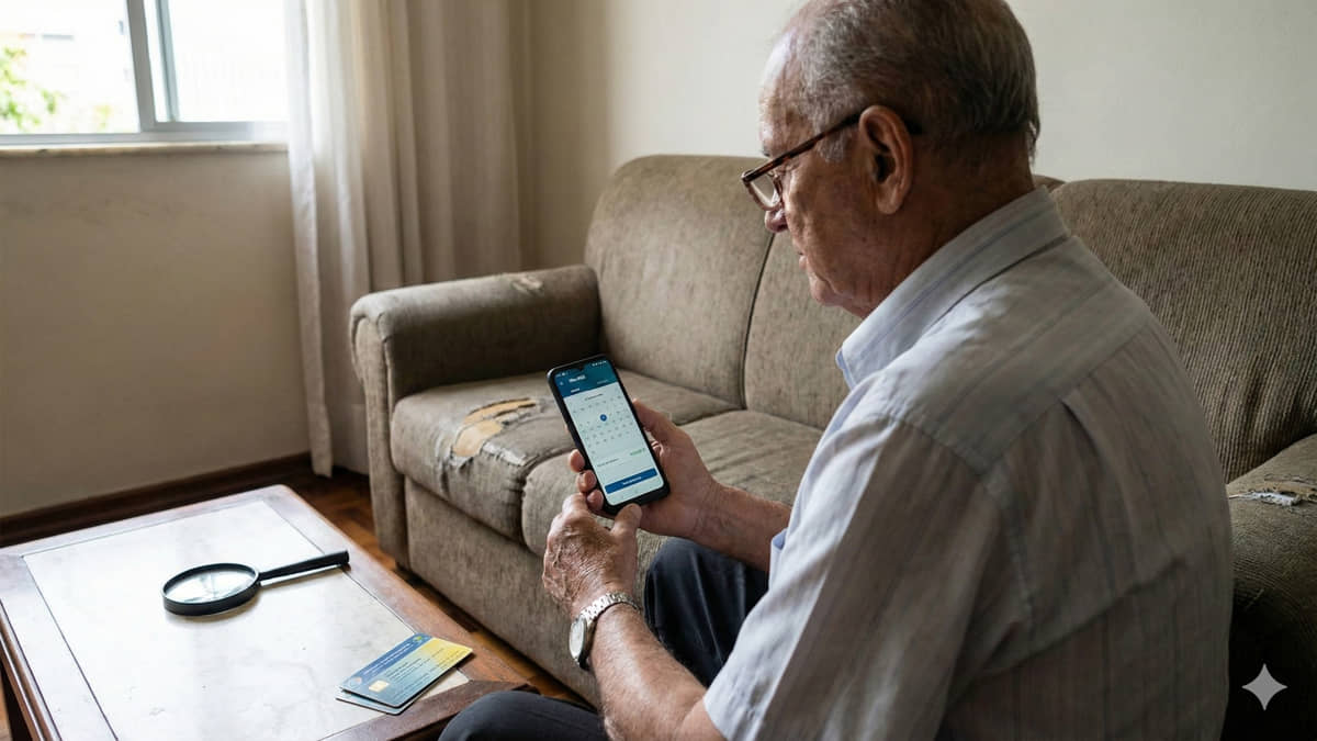 Aposentado olha em reportagem do Diário o novo valor e data que irá receber seu benefício