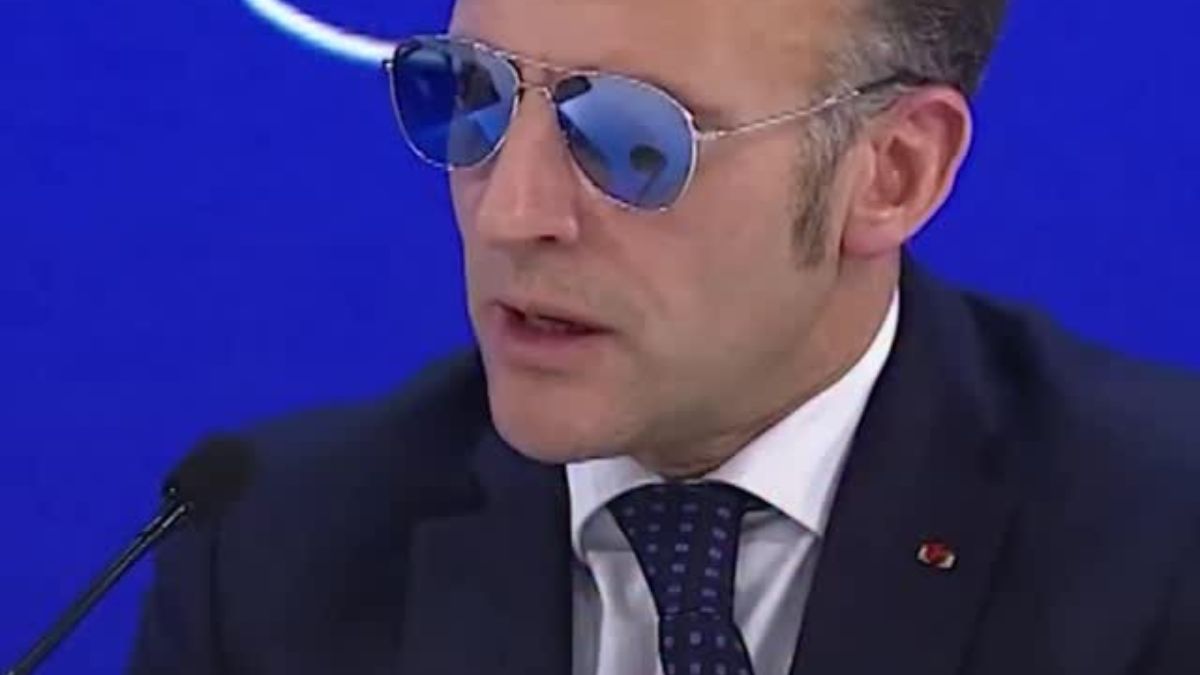 Os óculos de sol ostentados pelo presidente da França, Emmanuel Macron, viralizaram nas redes sociais