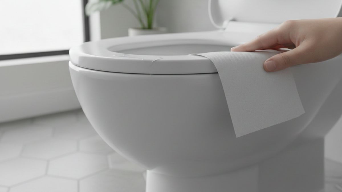 Muitas pessoas utilizam o papel higiênico para limpar respingos ou manchas no vaso sanitário