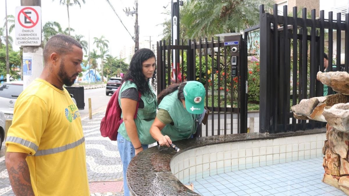 Santos eliminou 65 focos com larvas do mosquito Aedes aegypti após a vistoria de 883 residências