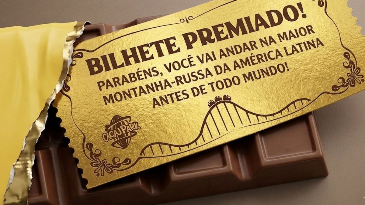 Serão 100 bilhetes premiados escondidos dentro de chocolates da marca
