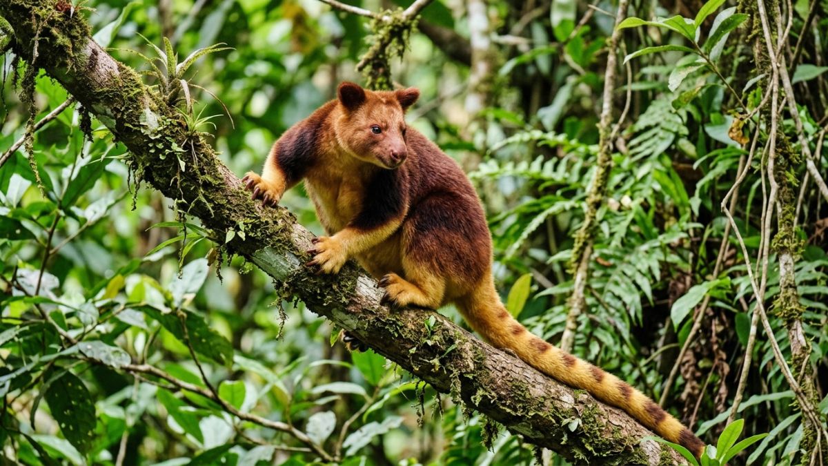 Um raro canguru-arbóreo voltou a ser registrado em seu habitat natural após quase 90 anos