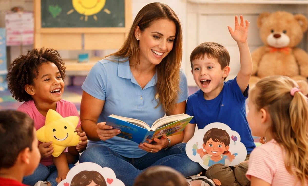 A proposta do Contentamente é ensinar crianças a reconhecer e lidar com sentimentos por meio de histórias e atividades lúdicas