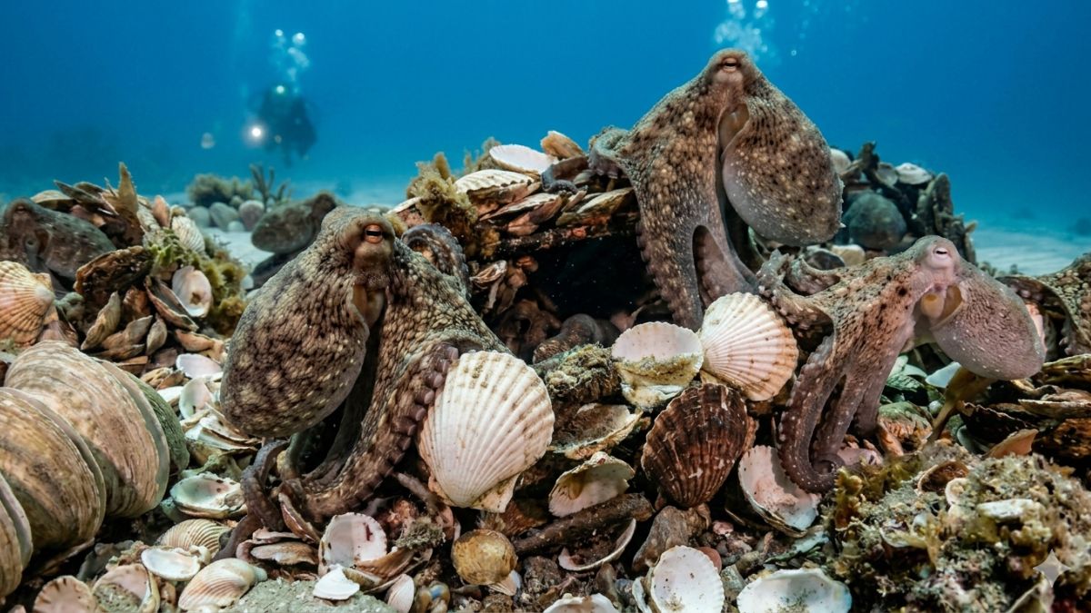 Como 15 polvos criaram uma 'cidade' de conchas na Baía de Jervis e por que isso revoluciona a biologia marinha