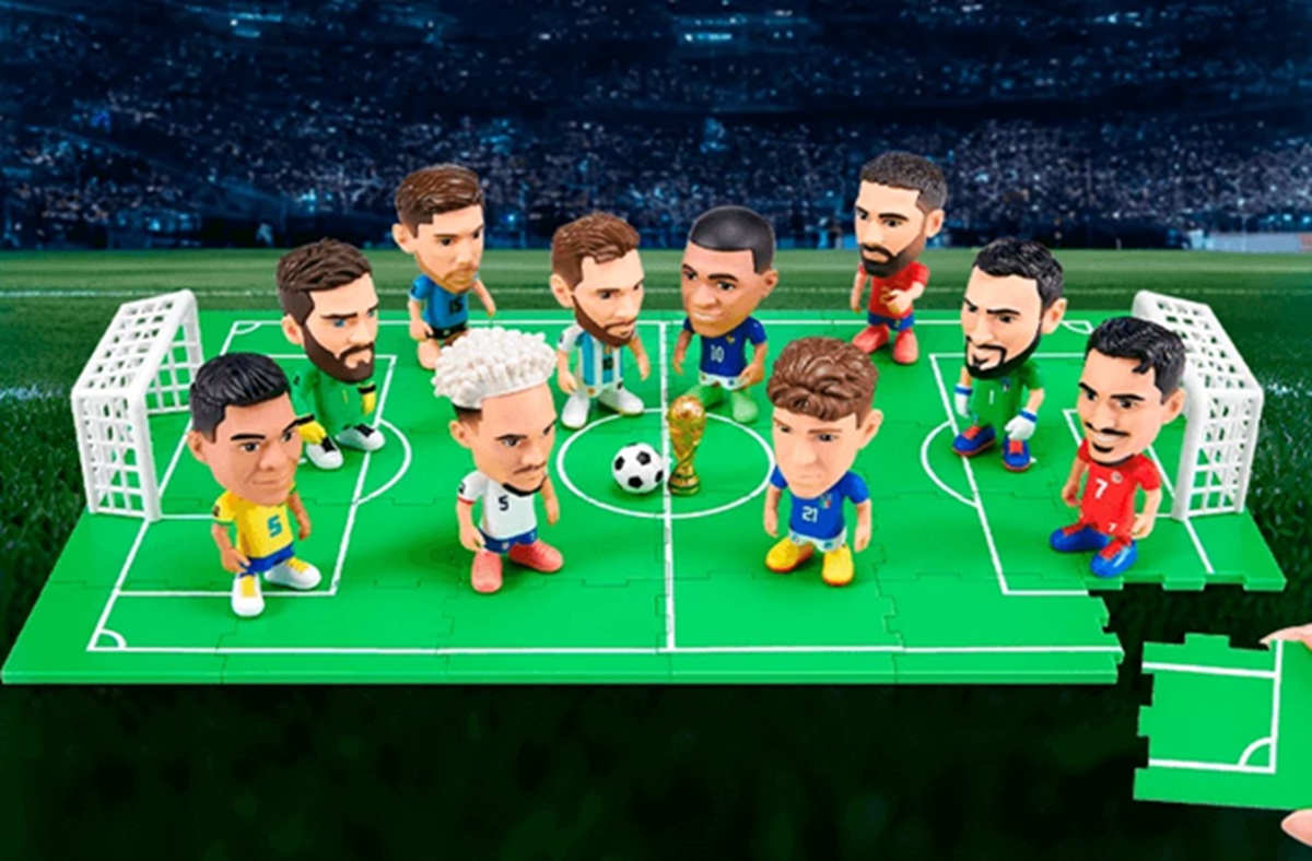 Série reúne 42 bonecos, representando atletas de seleções que já conquistaram o torneio