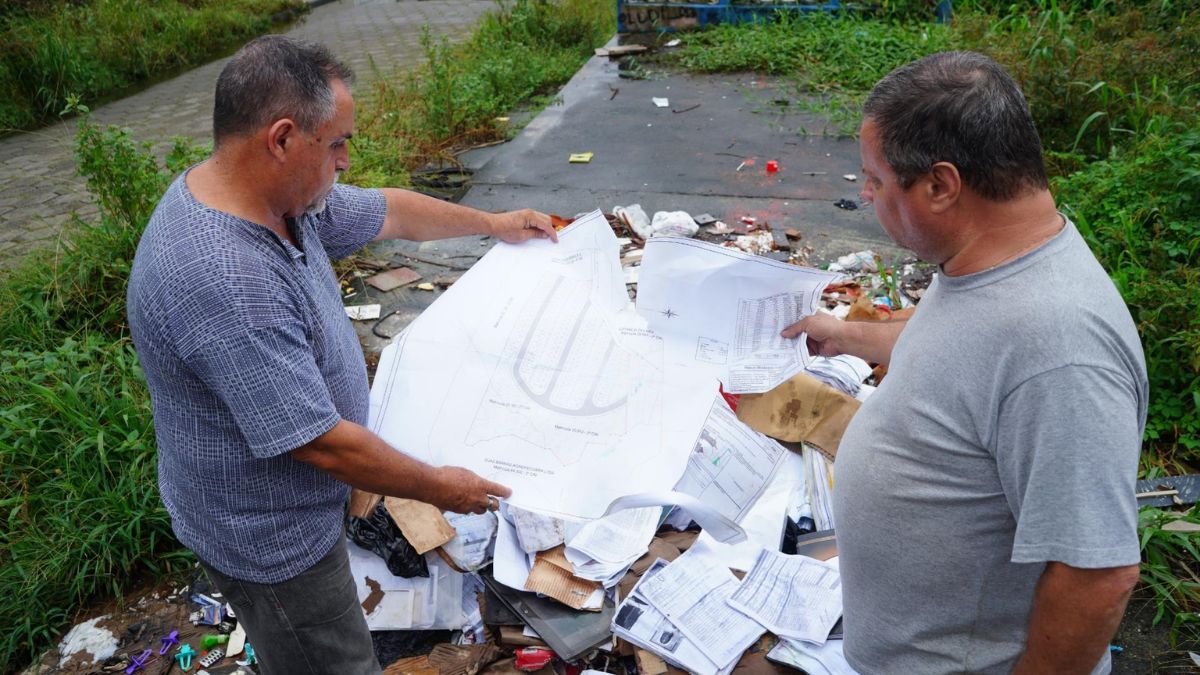 Documentos de uma cooperativa do interior de São Paulo foram encontrados em Mongaguá