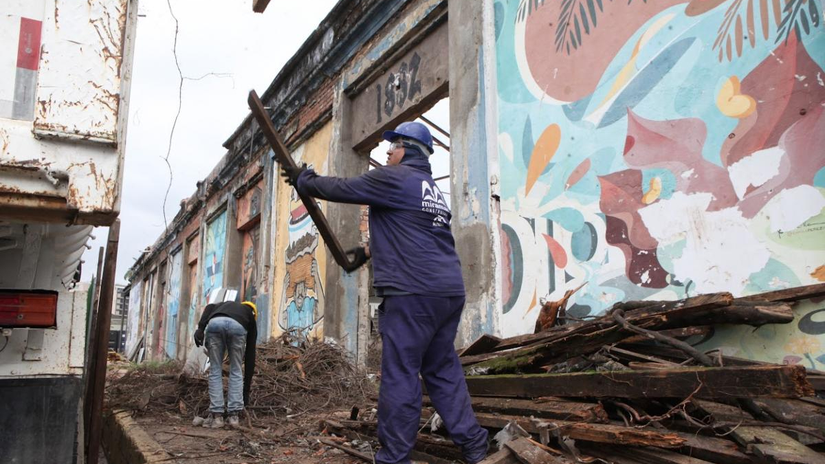 Os trabalhos começaram com a limpeza da vegetação, acompanhada pela Secretaria de Meio Ambiente