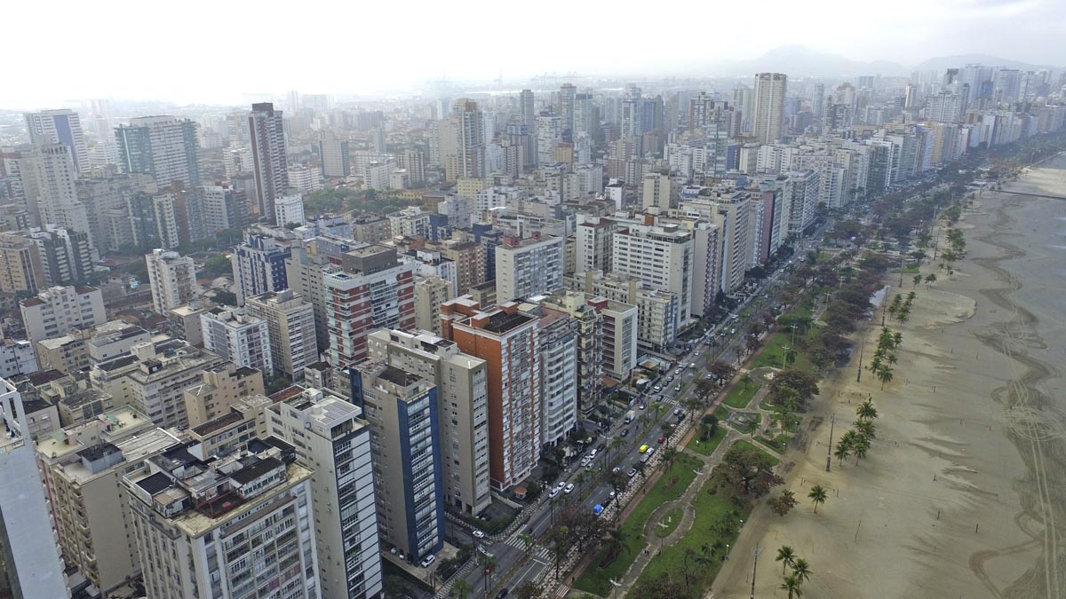 Santos, na Baixada Santista, lidera o ranking nacional de verticalização