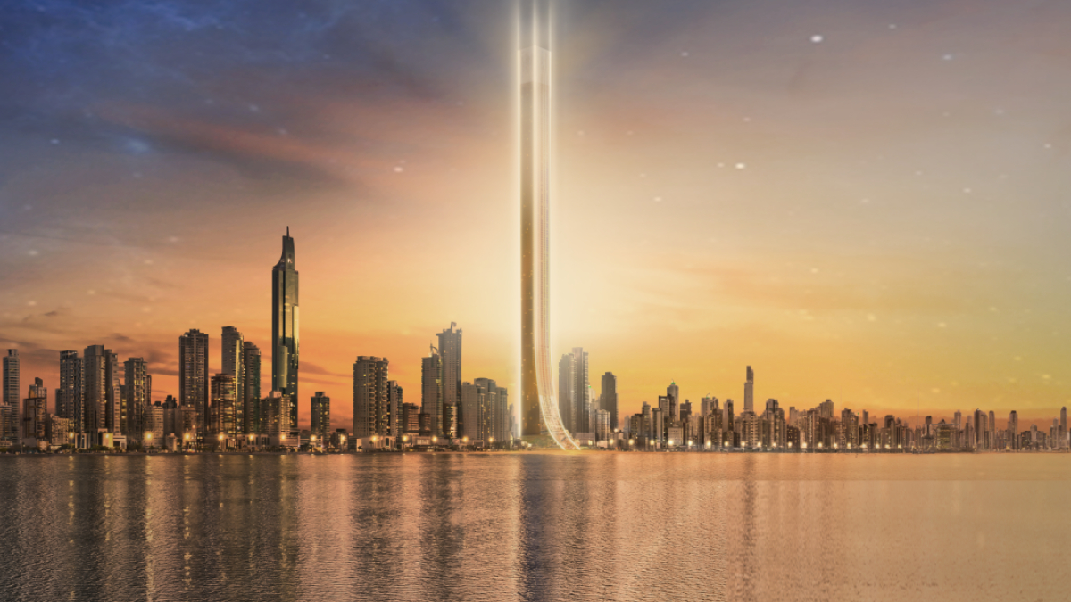 Com 550 metros de altura distribuídos em 157 andares, o prédio supera marcas impressionantes