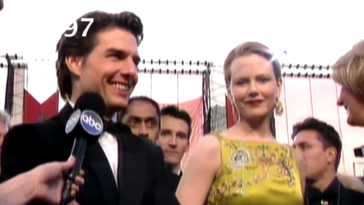 Nicole Kidman estava casada com Tom Cruise na época onde usou o famoso vestido