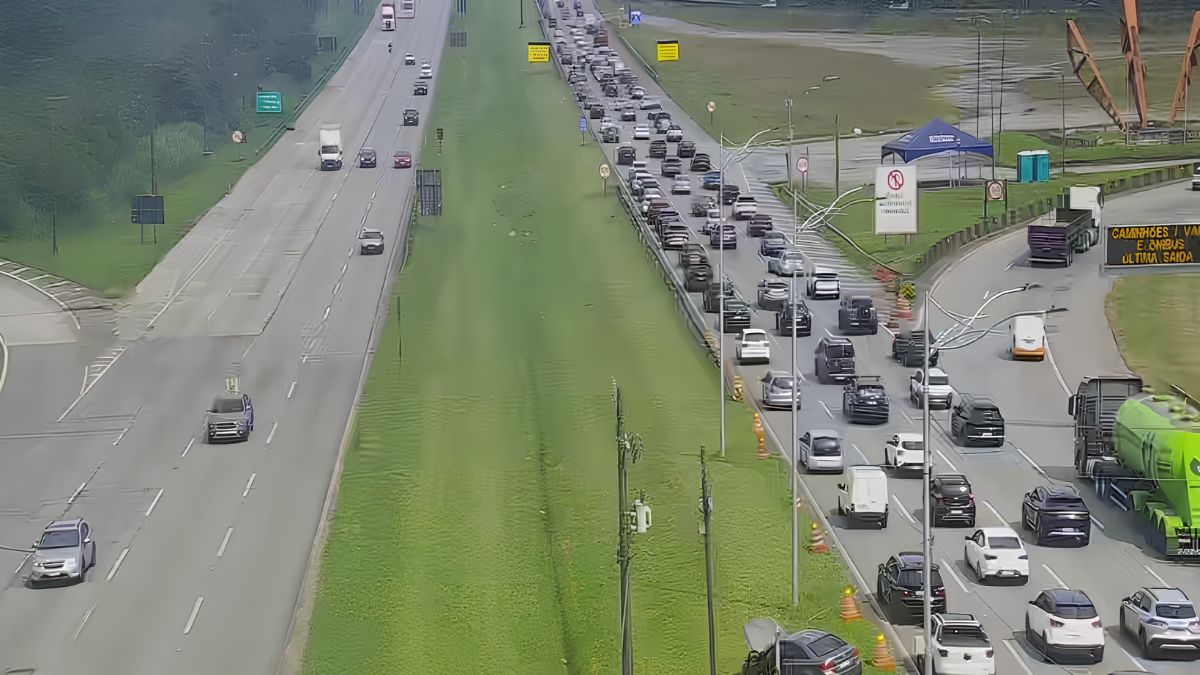 Trecho da Interligação Planalto está registrando congestionamento no começo da tarde desta quinta-feira