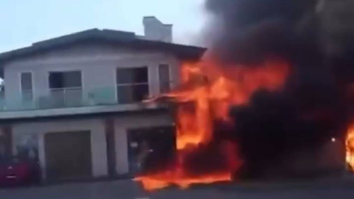 O Corpo de Bombeiros lidou com a ocorrência