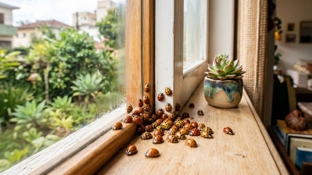 Especialistas explicam que as joaninhas não se reproduzem dentro de casa e são inofensivas