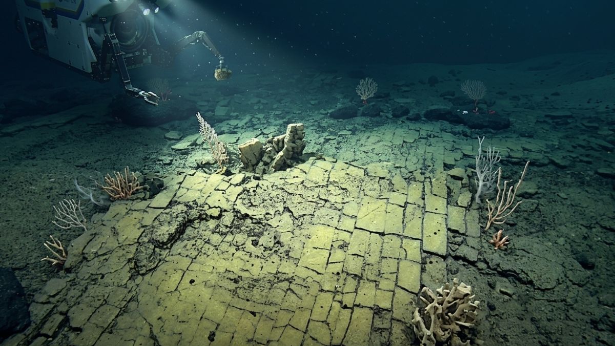 Ciclos de aquecimento e resfriamento moldaram a rocha vulcânica de forma simétrica