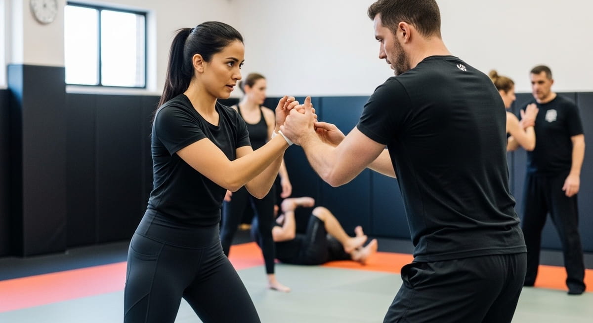 A metodologia combina teoria e prática, preparando as mulheres para lidar com situações reais de risco