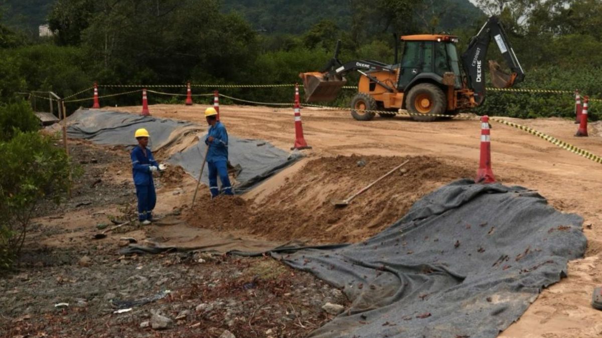 Santos iniciou as obras da Estação Elevatória com Comportas 6 (EEC6) na entrada da cidade