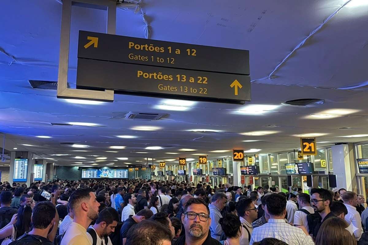 Pane gerou paralisação de 1h nos principais aeroportos de São Paulo
