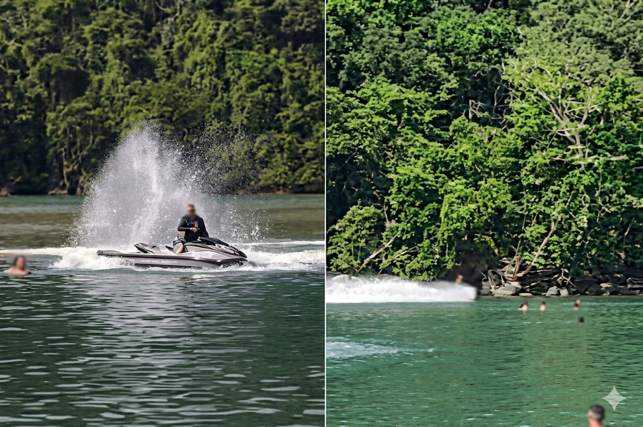 Caso ganhou repercussão após imagens mostrarem o momento em que o homem tenta enforcar a mulher e a derruba da moto aquática durante o passeio